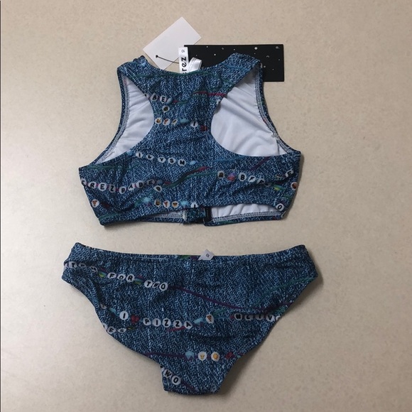 BRAND NEW Adorable Blue Kids Terez Bikini - Picture 2 of 3